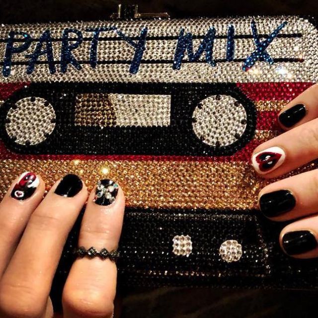 Deadpool nails worn by Blake Lively during the Deadpool 2 party as seen on Instagram