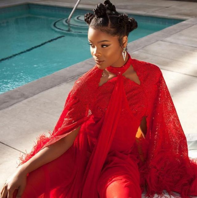 Luv My Jewelry fearless Earrings worn by Ajiona Alexus on Instagram
