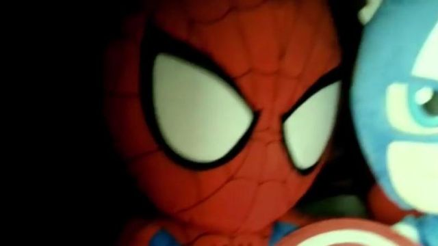 The plush Spider-Man in the YouTube video Point Culture : theories of fan film Part 1 of LinksTheSun