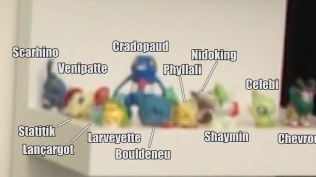 Figurine Pokemon Cradopaud of Linksthesun seen in his video "No but have you seen what you listen to 09 - gag reel"
