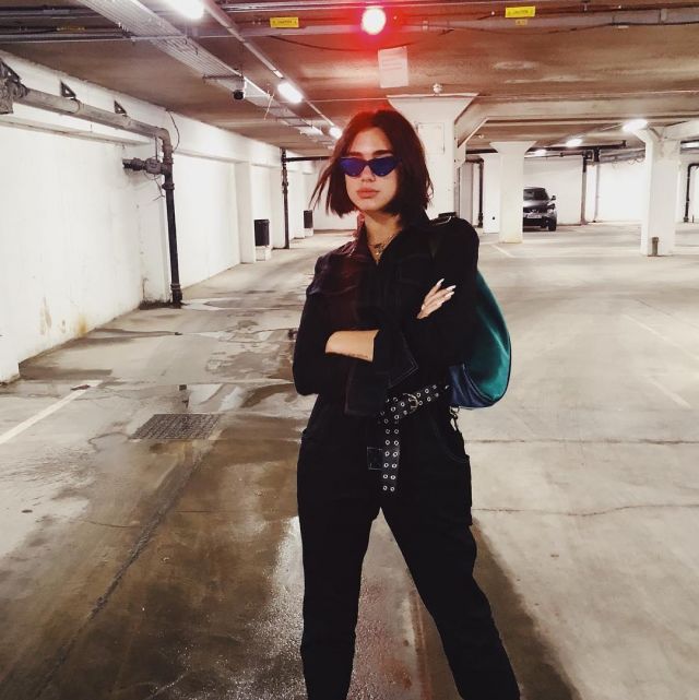 Sunglasses blue Dua Lipa on Instagram