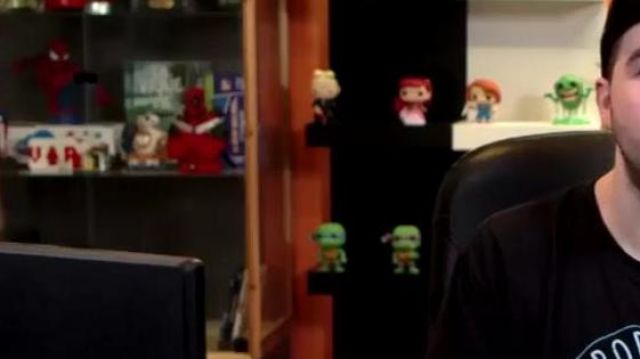 La figurine Funko Pop de Donatello (Tortues Ninja) dans la video "Chansons françaises : le moment où ça a merdé" de Linksthesun