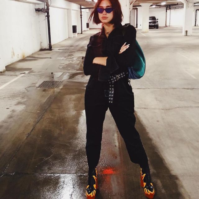 Flames Platform shoes worn by Dua Lipa on Instagram