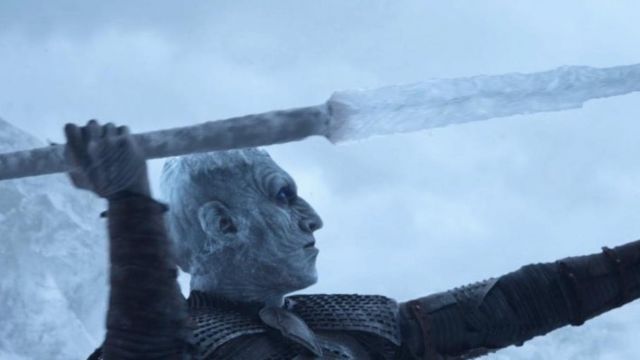 Night King's (Vladimir Furdik) ice spear as seen in Game of Thrones 7x06