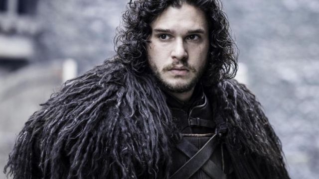 The skin of a beast of Jon Snow (Kit Harington) in Game of Thrones