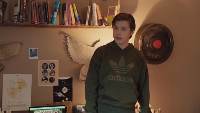 Adidas Trefoil hoodie worn by Simon Spier (Nick Robinson) as seen in From Love, Simon