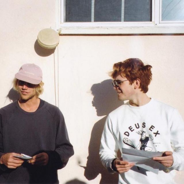 Deus Ex Machina Logo Print Sweatshirt worn by K. J. Apa on Instagram