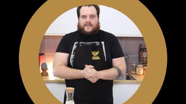 La figurine Hearthstone de Gastronogeek (Thibaud Villanova) dans sa vidéo "Recette The Legend of Zelda - Le Gâteau au Monstre"