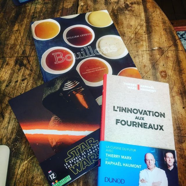 Le livre Les bouillons de William Ledeuil sur un post Instagram de