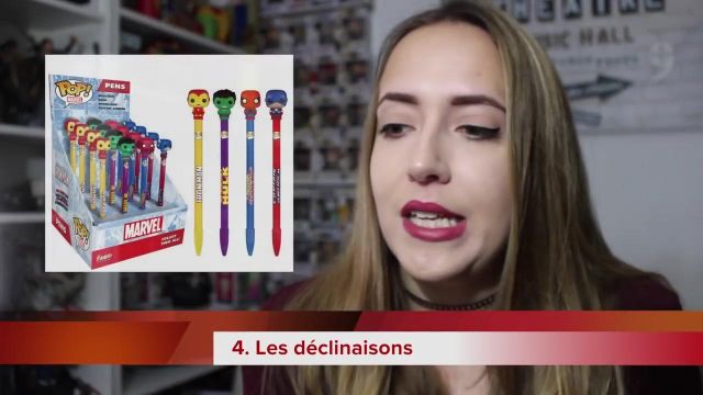 Los bolígrafos funko pop marvel en el video de youtube ¡Comienza tu colección de Funko Pop! por Fancy Fanny