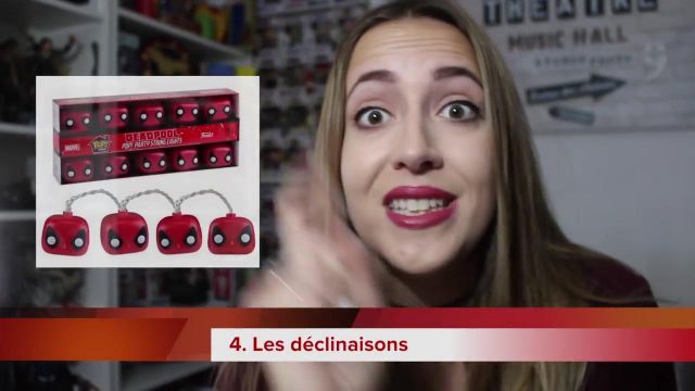 Luces de cuerda de Deadpool en el video de youtube ¡Comienza tu colección funko Pop! por Fancy Fanny