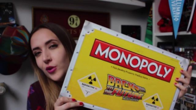 The monopoly game Back to the Future in the video youtube Haul nyc with addresses and surprise by Fancy Fanny