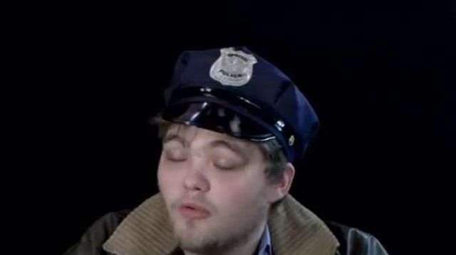 Police cap worn in the video linksthesun Interview of the characters - the string LinksTheSun