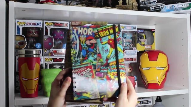 The notebook A5 lenticular marvel in the youtube video, Our collection of products derived from Fancy Fanny