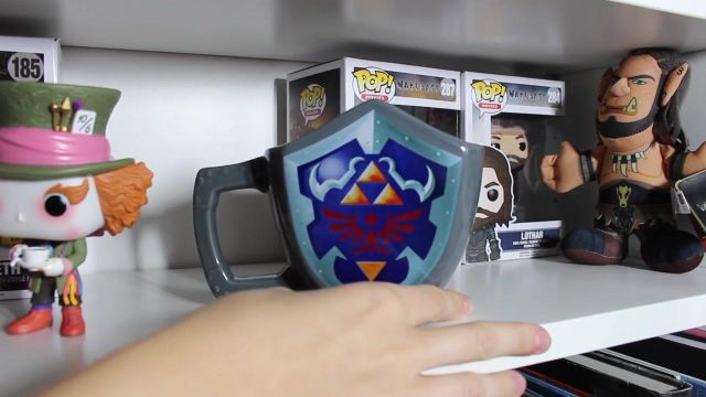 The cup-shaped shield Zelda in the youtube video, Our collection of products derived from Fancy Fanny
