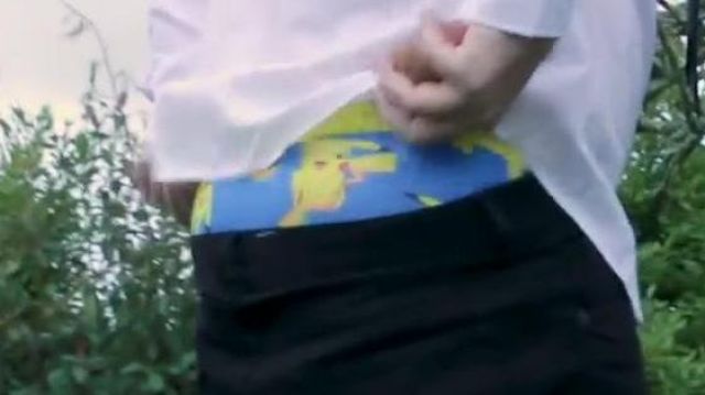 Boxer pikatchu worn in the video linksthesun "We cook the pie of K of Men in Black ! (feat. the spawner)"