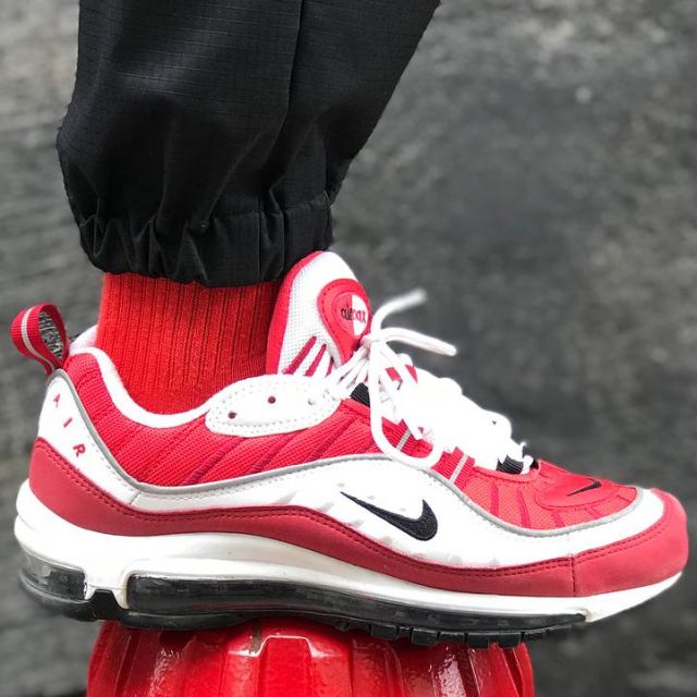 The Nike Air Max 98 red Alexander Clavel on his account Instagram | Spotern