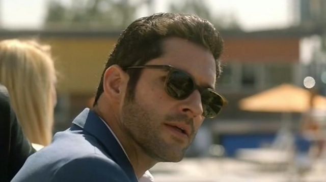 Sunglasses in acetate of Lucifer Morningstar (Tom Ellis) in Lucifer S02E17