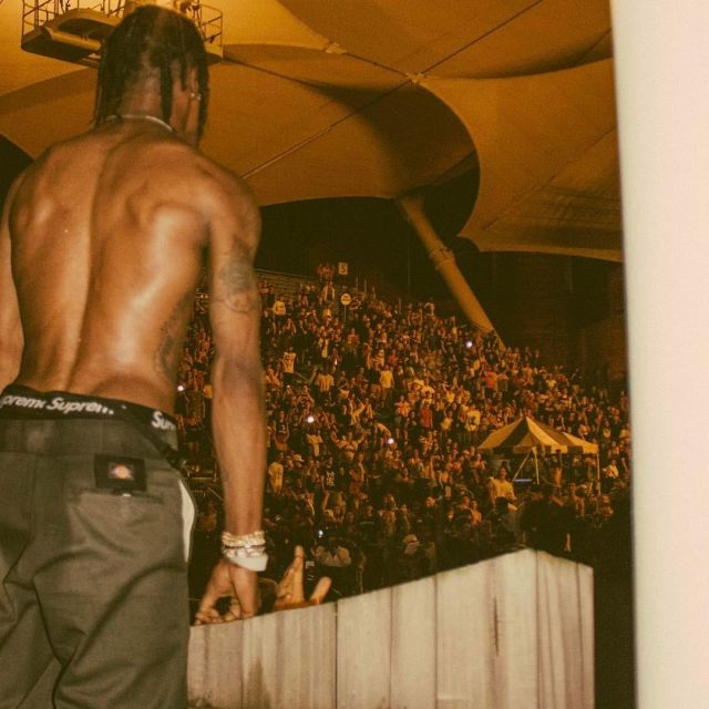 The boxer Supreme boxer worn by Travis Scott on a post-Instagram