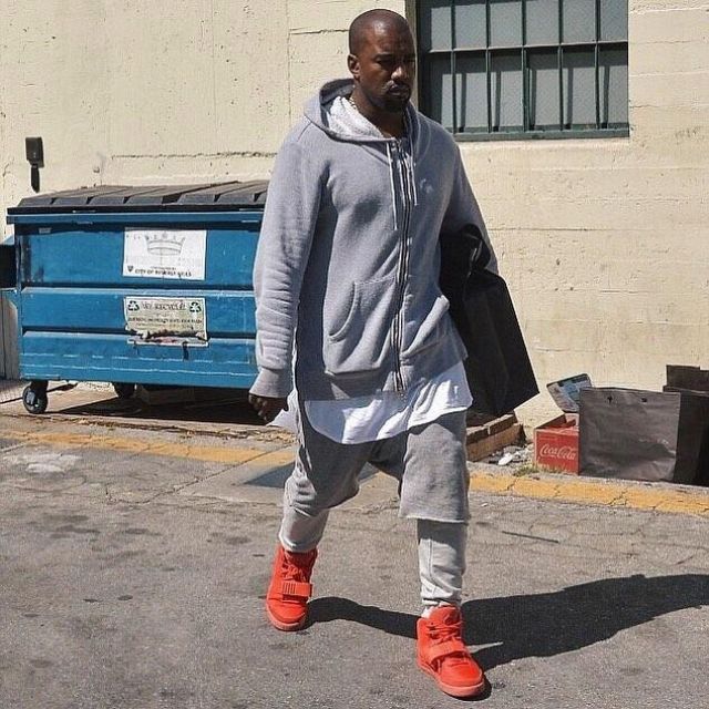 yeezy red october outfit