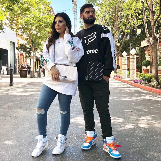 off white nike outfit blue