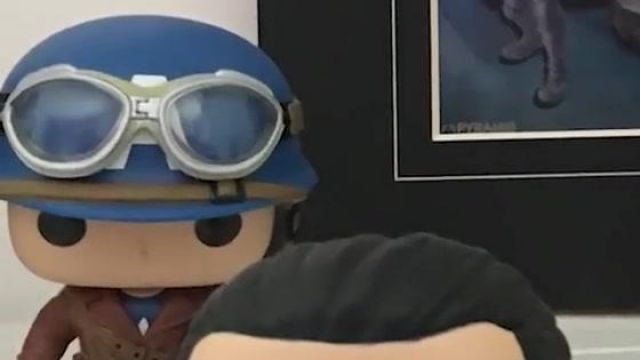 The figurine Funko Pop Captain America seen in the video, "You sell the dream - Your collections Geek" of The Chain of the Geek