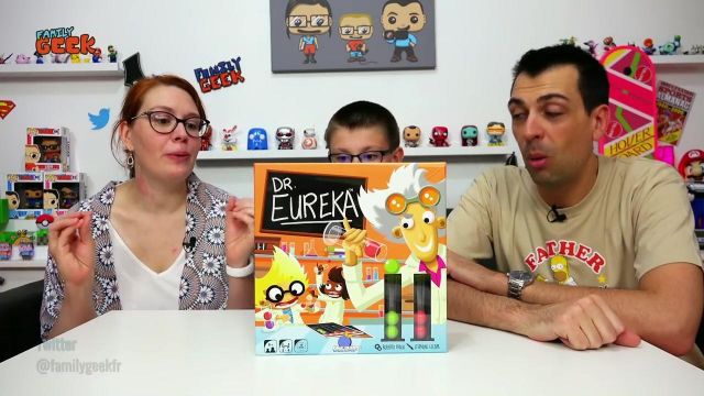 The game company dr Eureka in the youtube video challenge of insanity with Dr Eureka the board game Family Geek