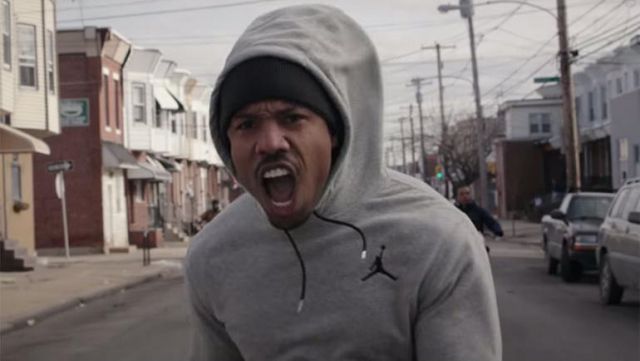 The sweatshirt hoody grey Nike Air Jordan Adonis Johnson (Michael B. Jordan) in Creed : The legacy of Rocky Balboa | Spotern