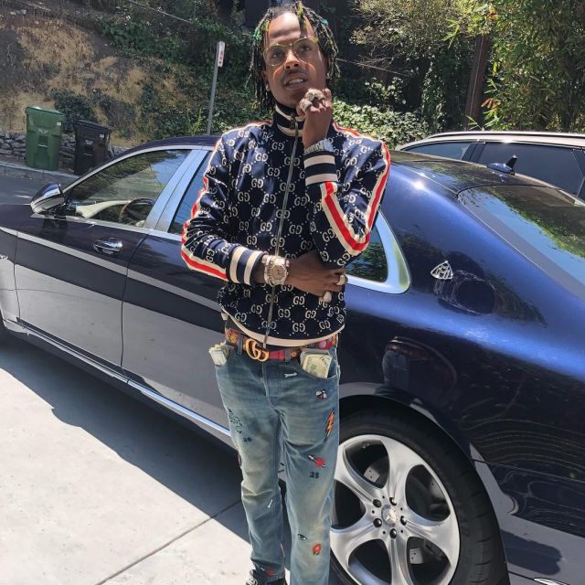 The jacket in cotton jacquard GG view on the account Instagram of Rich the Kid
