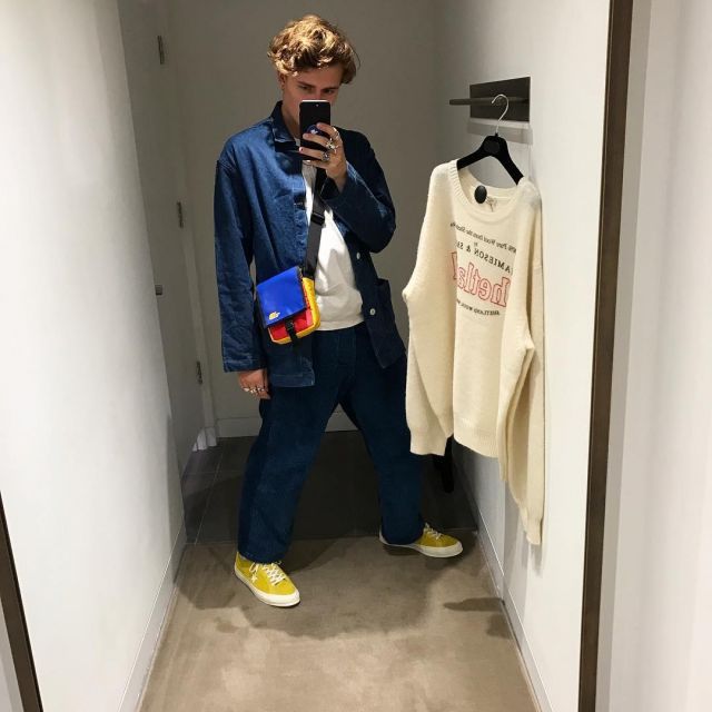 The pair of Converse One Star Ox Tyler the Creator Golf Wang Sulphur of Magnus on his account Instagram