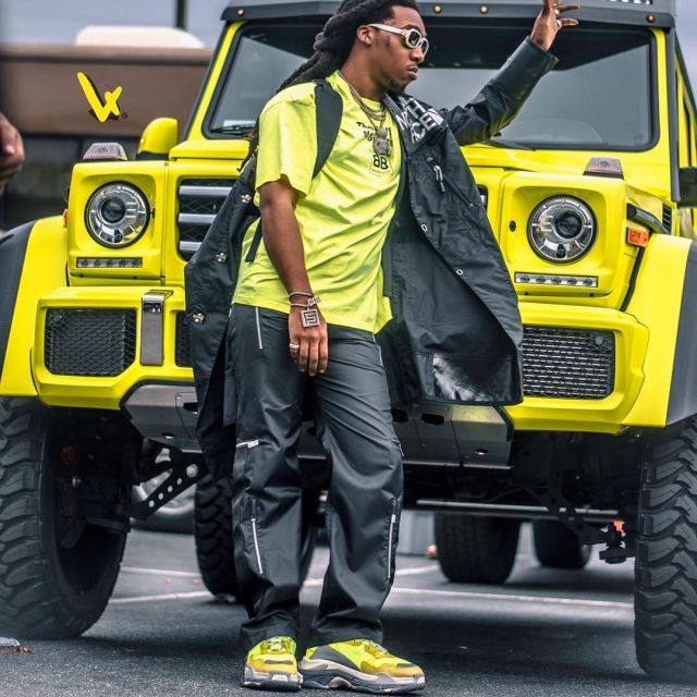 balenciaga jaune fluo basse