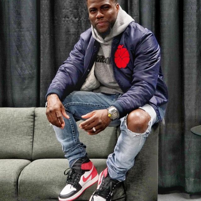 The Nike Air Jordan 1 Track Red Of Kevin Hart On His Instagram Spotern