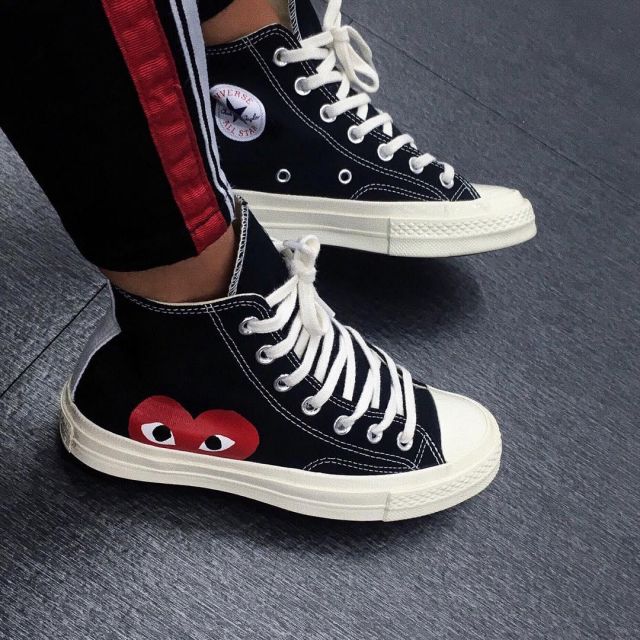 The pair of Converse that black door the Black Dope on his post Instagram |  Spotern