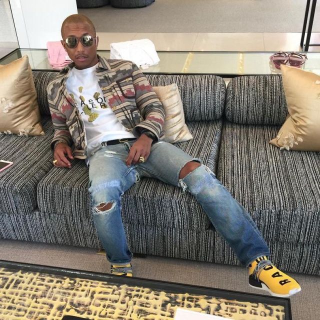 Sneakers Adidas Nmd Hu Pharrell Human Race Yellow Of Pharrell Williams On A Post To Instagram Spotern