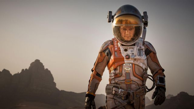 Le casque d'astronaute de Mark Watney (Matt Damon) dans Seul sur Mars