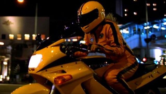 Women Uma Thurman Kill Bill Yellow Leather Motorcycle Jacket