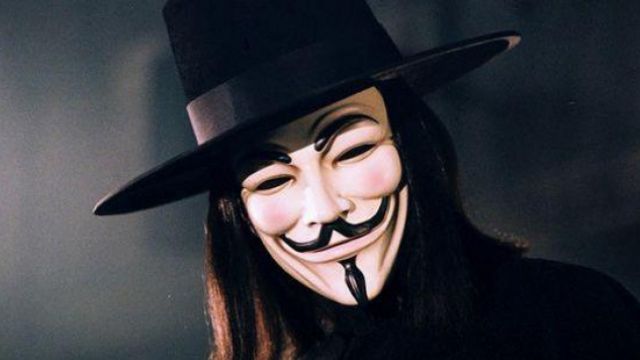 Hugo Weaving como V de Vendetta.