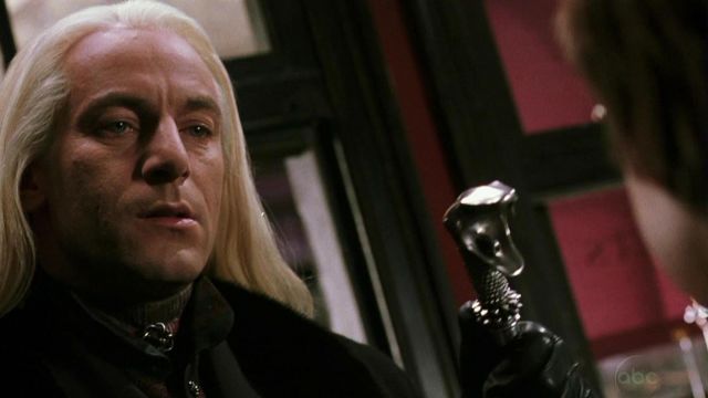 The wand of Lucius Malfoy (Jason Isaacs) in Harry Potter and the deathly hallows