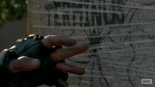 The map that leads to the Terminus in The Walking Dead
