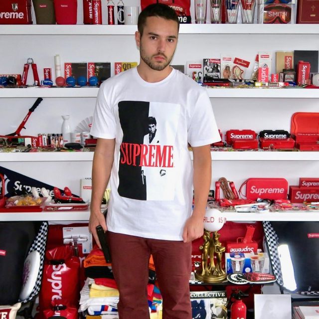 supreme scarface tee red