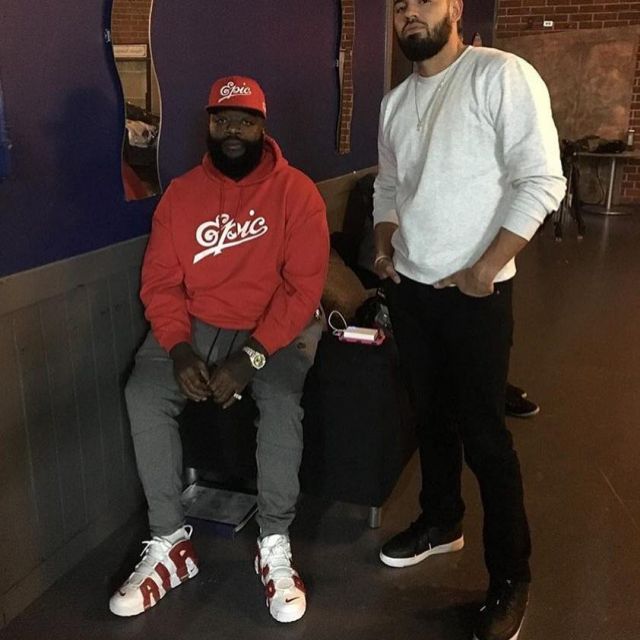 The Nike More Uptempo red Rick Ross on 