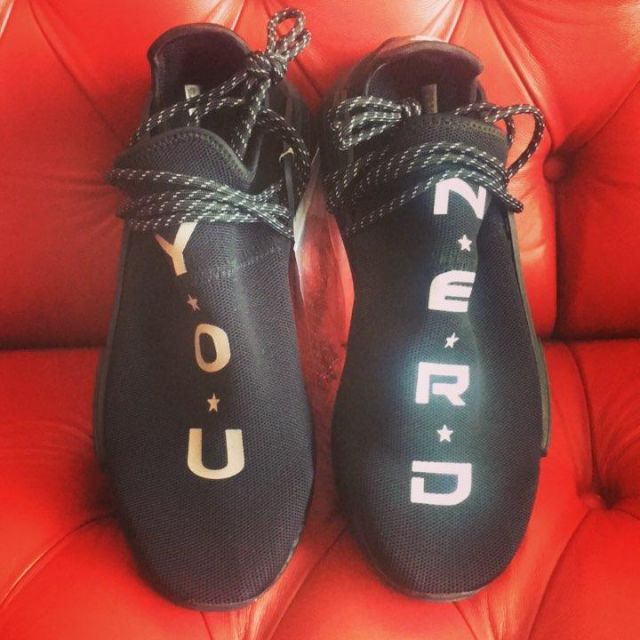 Les ADIDAS NMD Human Race noires de Pusha T sur son compte Instagram