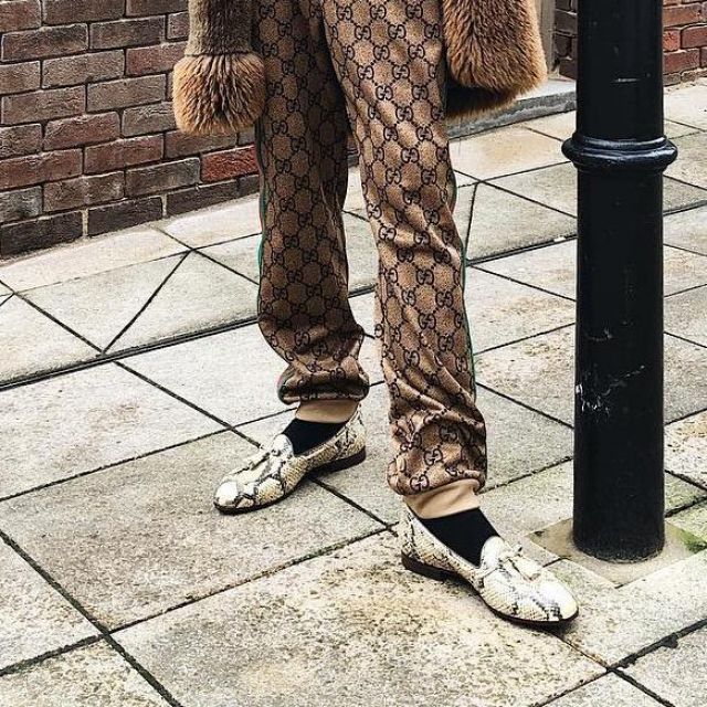 gucci snakeskin loafers