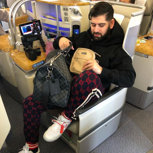 The Louis Vuitton bag worn by Qias Omar on his Instagram