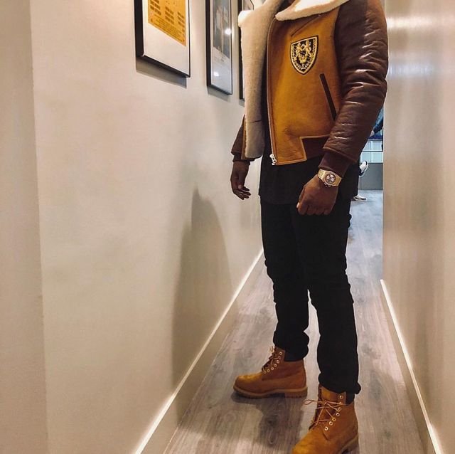 the sneakers timberland maitre gims on his post instagram