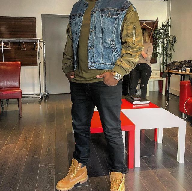 shoes timberland in the post instagram of maitre gims