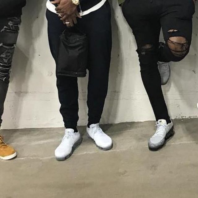 the pair of vapormax white worn by jae crowder on the post instagram of trsitan thompson