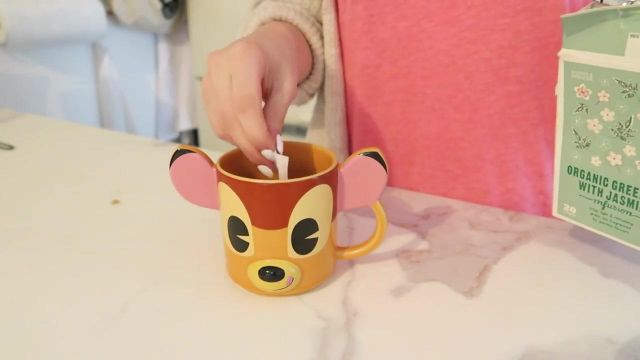 The green tea Marks & Spencer EnjoyPhoenix in her video Spring morning routine, 2016