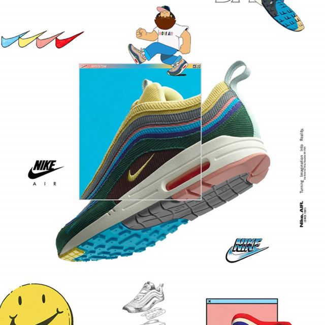 The pair of Air Max 1/97 Vf Sw "2018 Sean Wotherspoon" view of the account Instagram of PJ Tucker