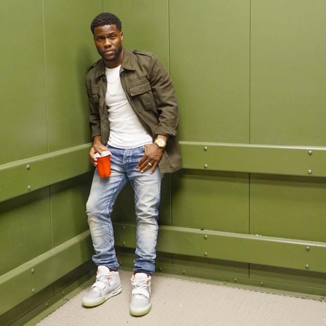 Sneakers Air Yeezy 2 NRG Kevin Hart on his account Instagram